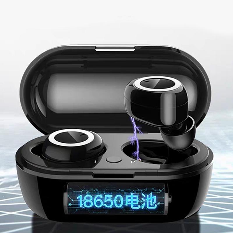 

For GT1 TWS Bluetooth5.0 Fingerprint Touch Earphones HD Stereo Wireless Headphones Noise Cancelling Gaming Headset, Black