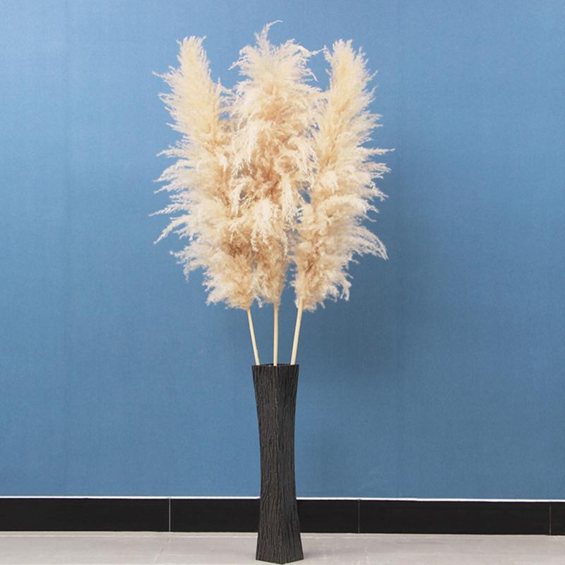 

80cm Nagaho Natural Reed Dried Flower Big Pampas Grass Bouquet Wedding Flower Ceremony Decoration Modern Home Decoration, 55cm pampas grass