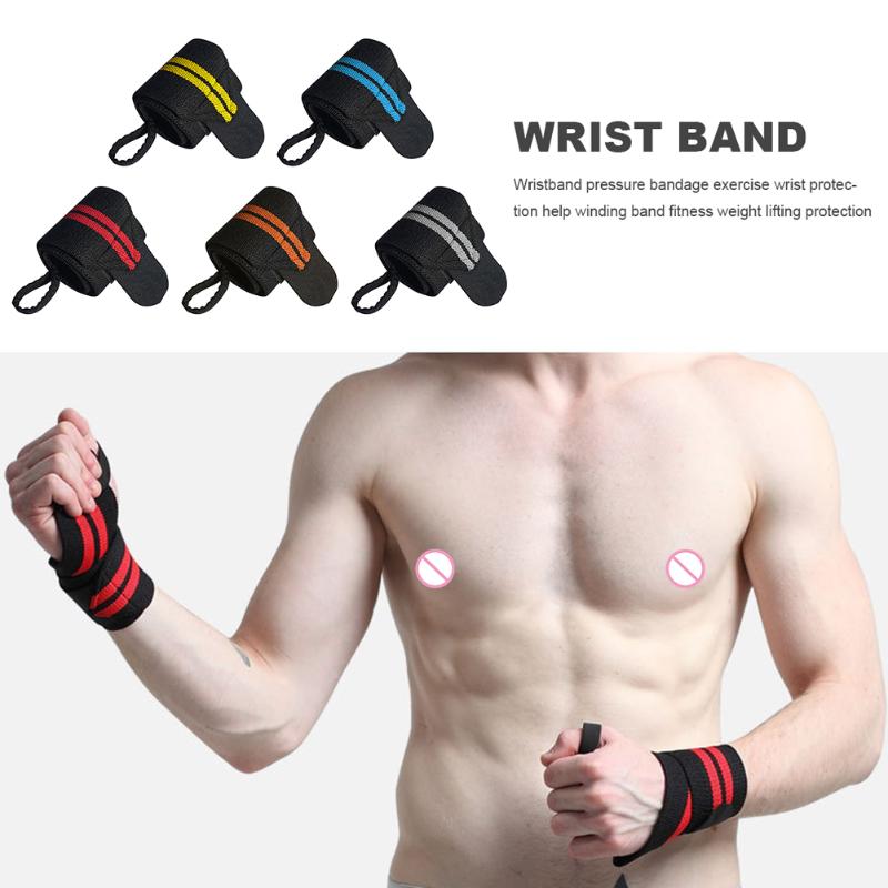 

Weight Lifting Training Wrap Sports Bandage Compression Wrist Thumb Brace Strap for Outdoor Exercise Sport Ornaments, Black orange
