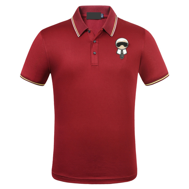 

2020 Mens Polo T Shirts Men's Polo Summer Polos Shirt Embroidery Polos T Shirts High Street Trend Shirt, White;black