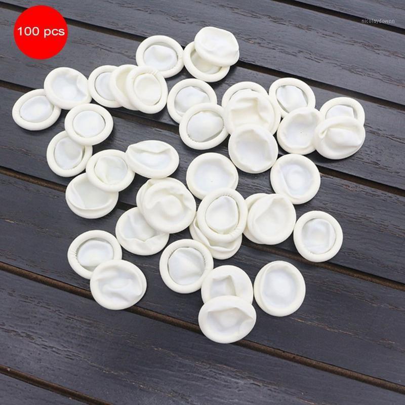

100PCS/SET Durable Natural Latex Anti-Static Finger Cots Practical Design Disposable Makeup Eyebrow Extension Gloves Tools1