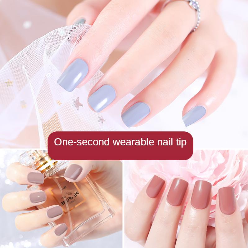 

Ins new wearable nail products monochrome nail patch wearable detachable fake nails products artifical nails, 648-1