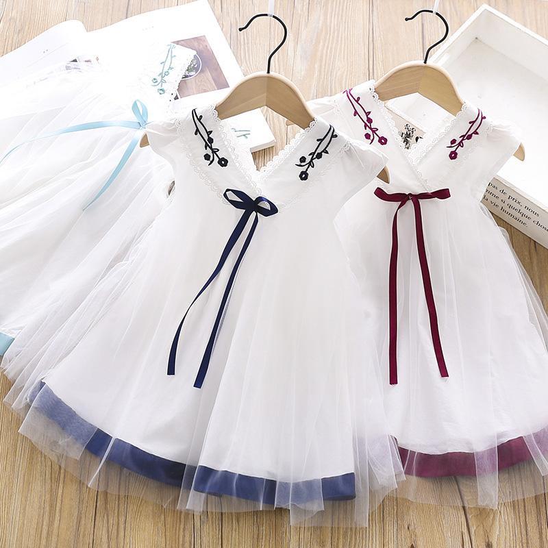 

Summer Princess Dress Bow Mesh Tutu Party Dresses for Girls1, Red