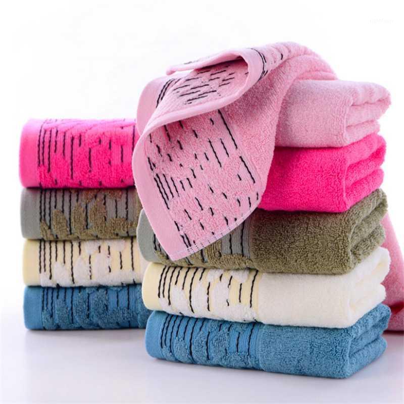 

Spot thickened bamboo fiber towel custom wash towel absorbent soft return couple couple adult household face 34 * 74c1, Green