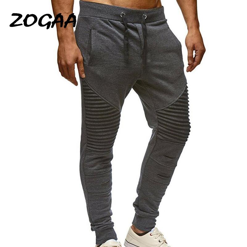 

ZOGAA Pants Men Streetwear Hot Fashion Trendy Casual Trousers Men's Fitness Stitching Casual Straight All-match Solid Plus Size, Black