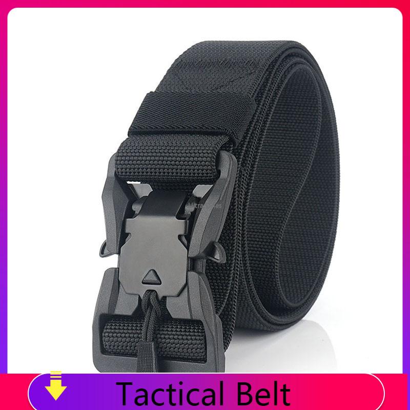 

Waist Support Belt Tactical Training Quick Release Army Hiking Adjustable Combat Cs Cycling Riding Belts, Black