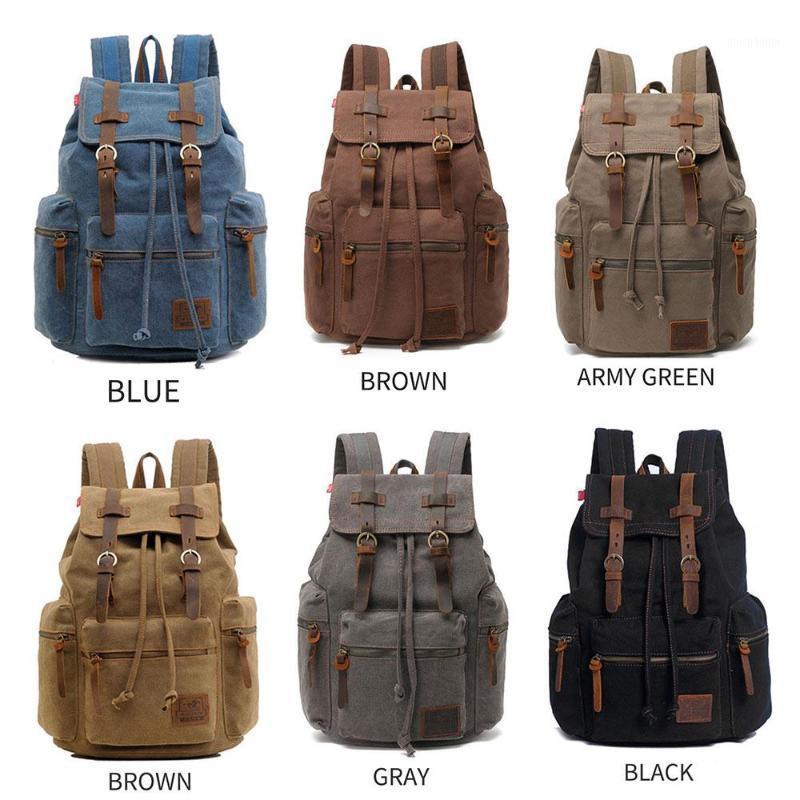 

Men'S Travel Bags AUGUR Waterproof Student Vintage Shoulder Bags Men'S Backpack Laptop Bag Rucksack Outdoor Camping1, Blue