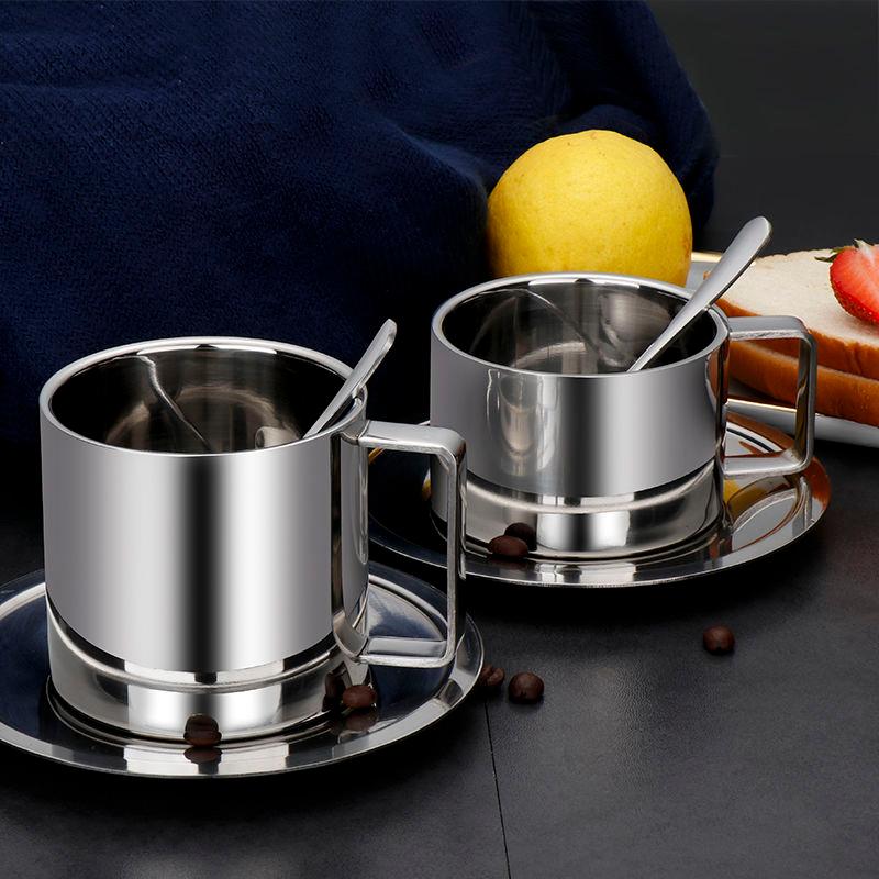 

304 Stainless Steel Coffee Cup European Style Mug Portable Double Wall Travel Tumbler Mug Cup Free shipping 200/280ml, 200ml