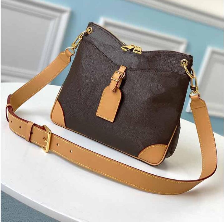 

Original High quality Women Genuine Leather bags Shoulder Bag Odeon totes handbags flower pattern ladies messenger crossbody, Black