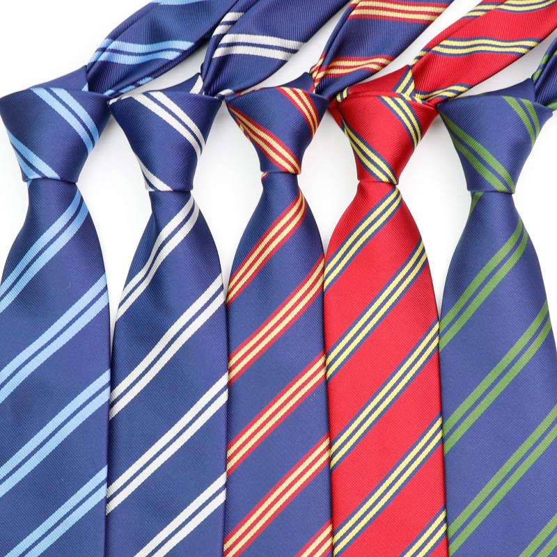 

Bow Ties Men's Stripe Fashion Necktie Classic Red Royal Blue Wedding Party Shirt Dress Tie Jacquard Woven Neckties Gift For Men