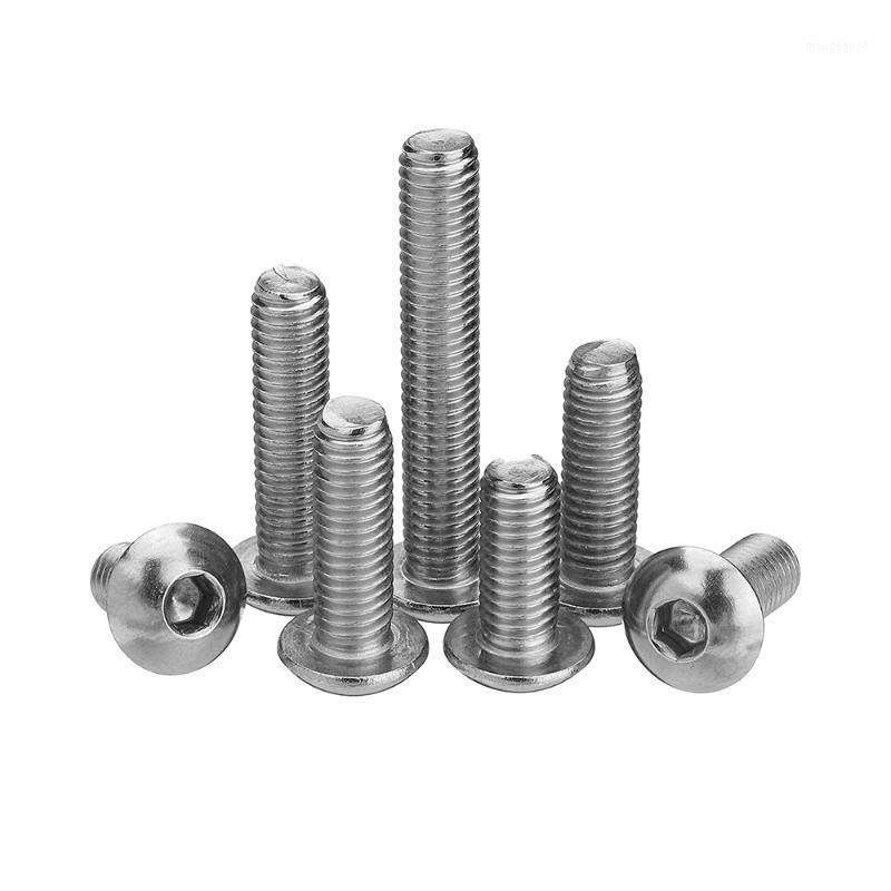 

M5SH6 50Pcs M5 Stainless Steel Hex Socket Button Head Screw Bolt 8-30mm Optional Length1