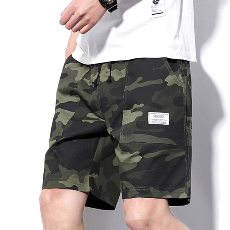

New Pattern Summer Shorts Men Camouflage Causal Short Pants With Pocket Mens Clothing Elastic Drawstring Shorts 2020 Newest 5xl, Green