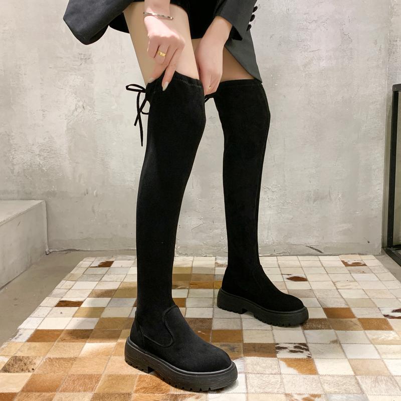 

Boots Women New 2020 Female Shoes Round Toe Sexy Thigh High Heels High Sexy Luxury Designer Lolita Ladies Autumn Mid