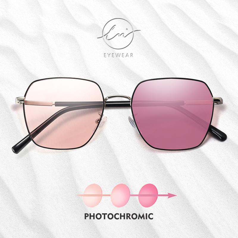 

Sunglasses LM 2021 Metal Classic Pochromic Women Men Polarized Chameleon Glasses Male Change Color Sun UV400 Oculos