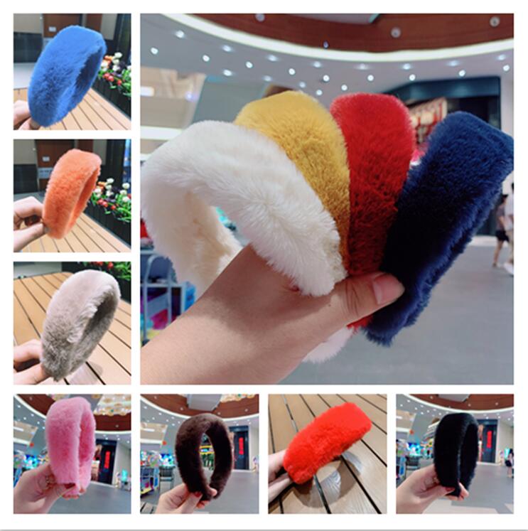 

Women's Plush Fuzzy Headbands Gilrs Rabbit Fur Hairbands Vintage Hair Accessories Hair Bands Winter Chirstmas Party Jewelry Headband E121704, #1-#28 can choose