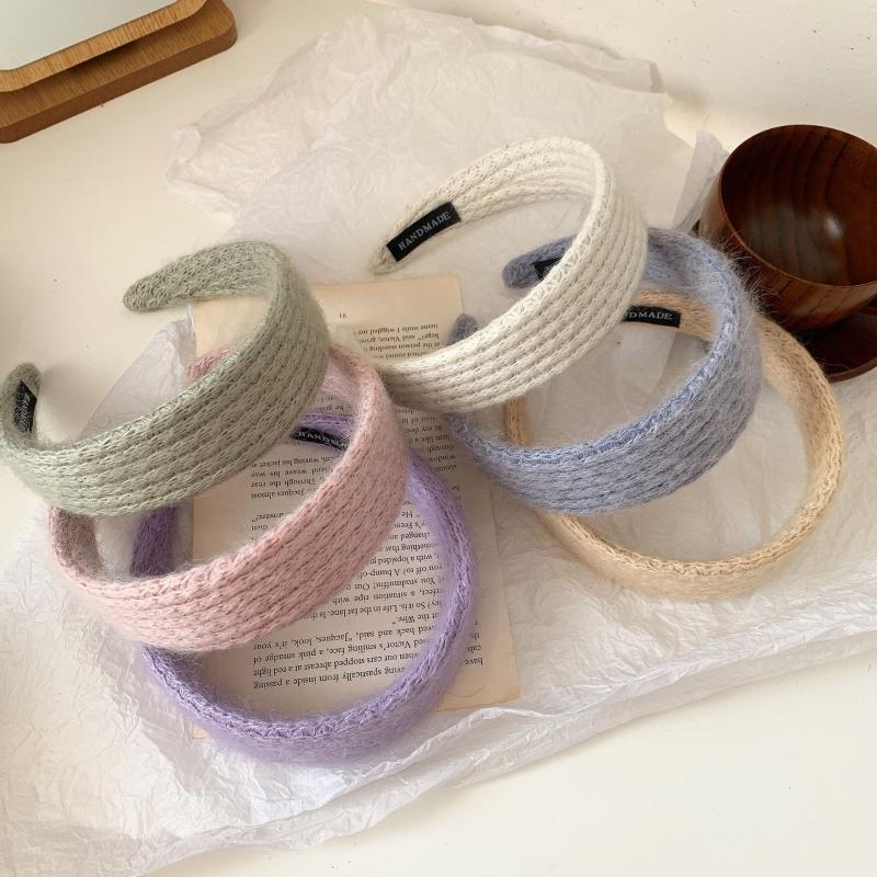 

Ruoshui Simple Solid Hairband Winter Wool Headband Woman Girls Hair Accessories Hair Hoop Headwear Hoop Ornaments Bezel
