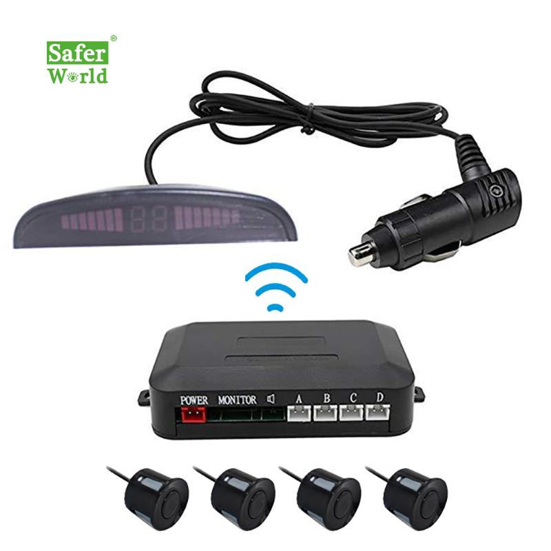 

Wireless Outdoor Car Auto Parktronic Ultrasonic Black White Silver Gray Blue Red Colour Front And Rear Parking Sensors