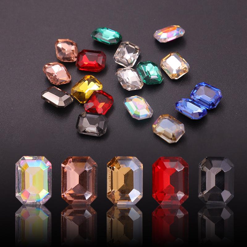 

10pcs Crystal New Designs Nail Crystals Flat Back Nail Diamonds Gems Rhinestones for Nails Art Decoration Decorazioni Unghie