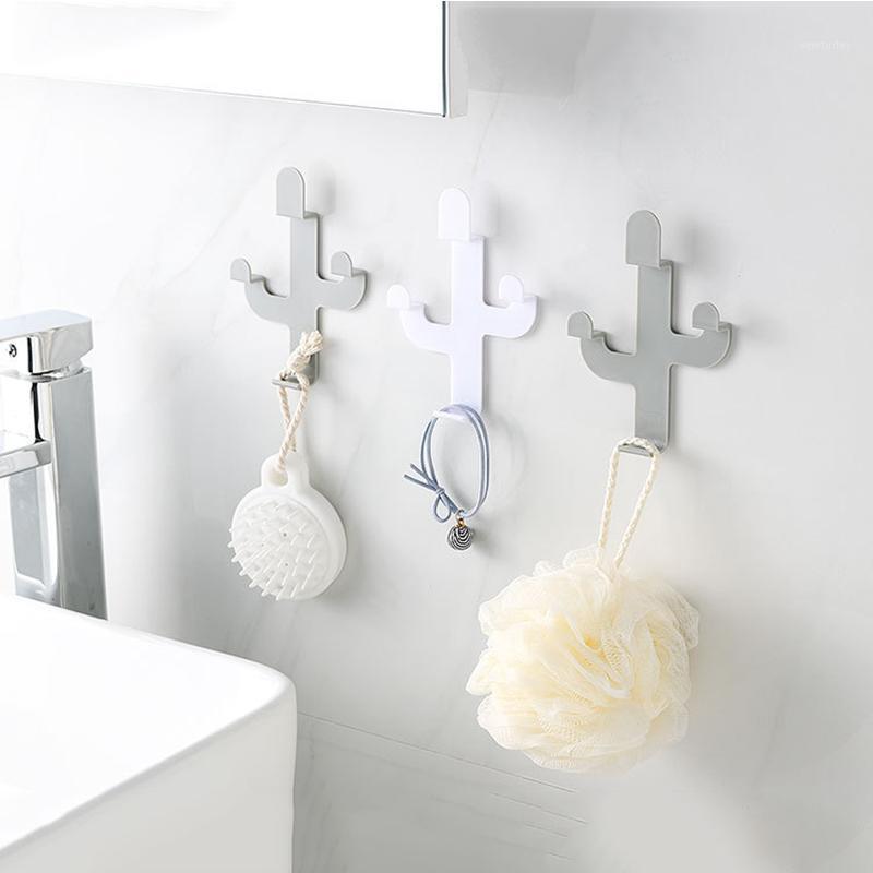 

1Pcs Cactus Shaped Hooks Strong Eamless Adhesive Hook Wall Hanging Clothes Wall Door Towel Bag Key Hanger Decor Show Holder Hot1
