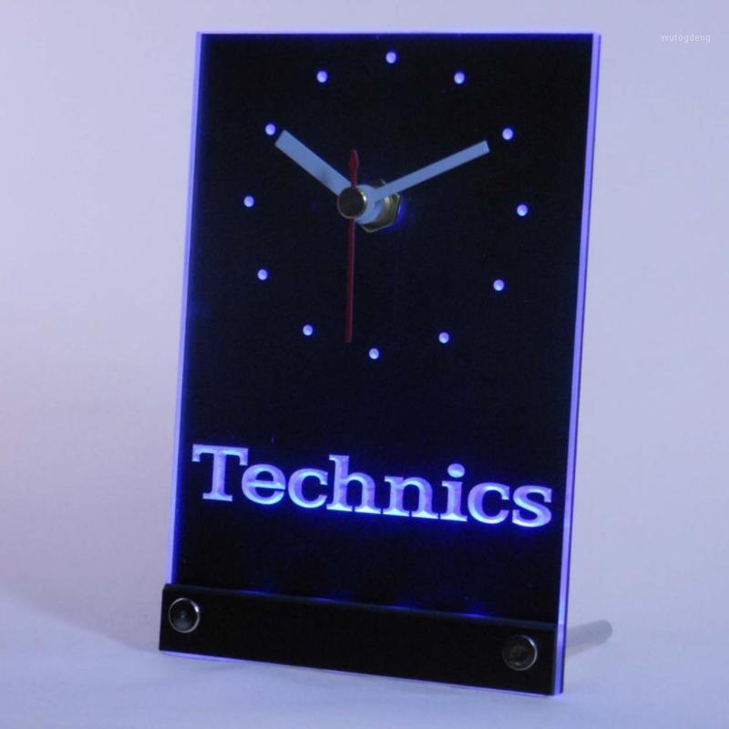 

Wholesale-tnc0434 Technics Turntables DJ Music Table Desk 3D LED Clock1 & Clocks