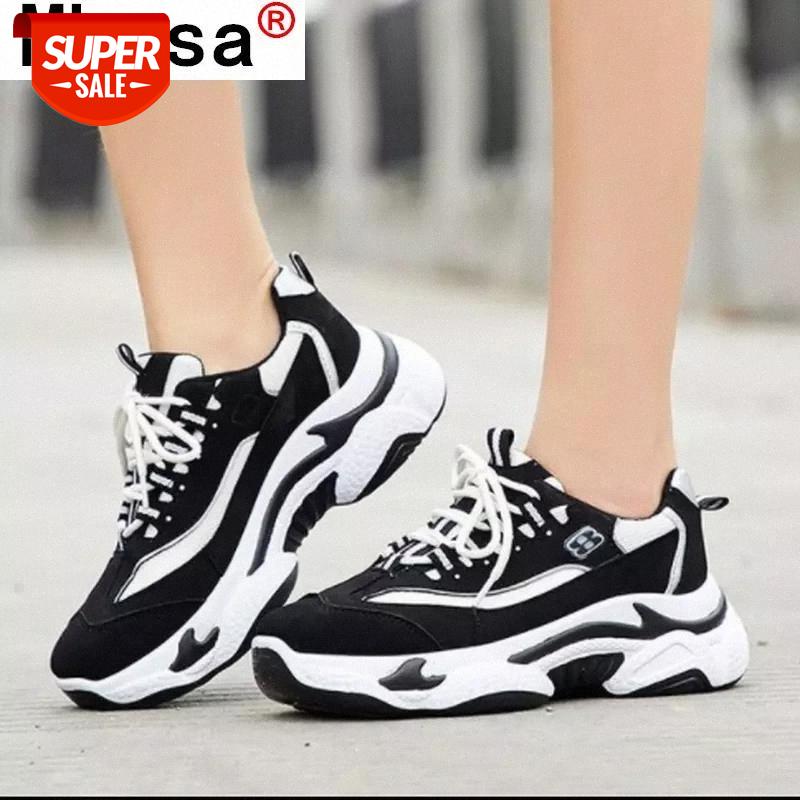 

Spring Fashion New Lace-Up Comfortable Designer Brand Luxury Women Shoes Casual Fashion Platform Shoes for Women Sneakers #PL20, Black