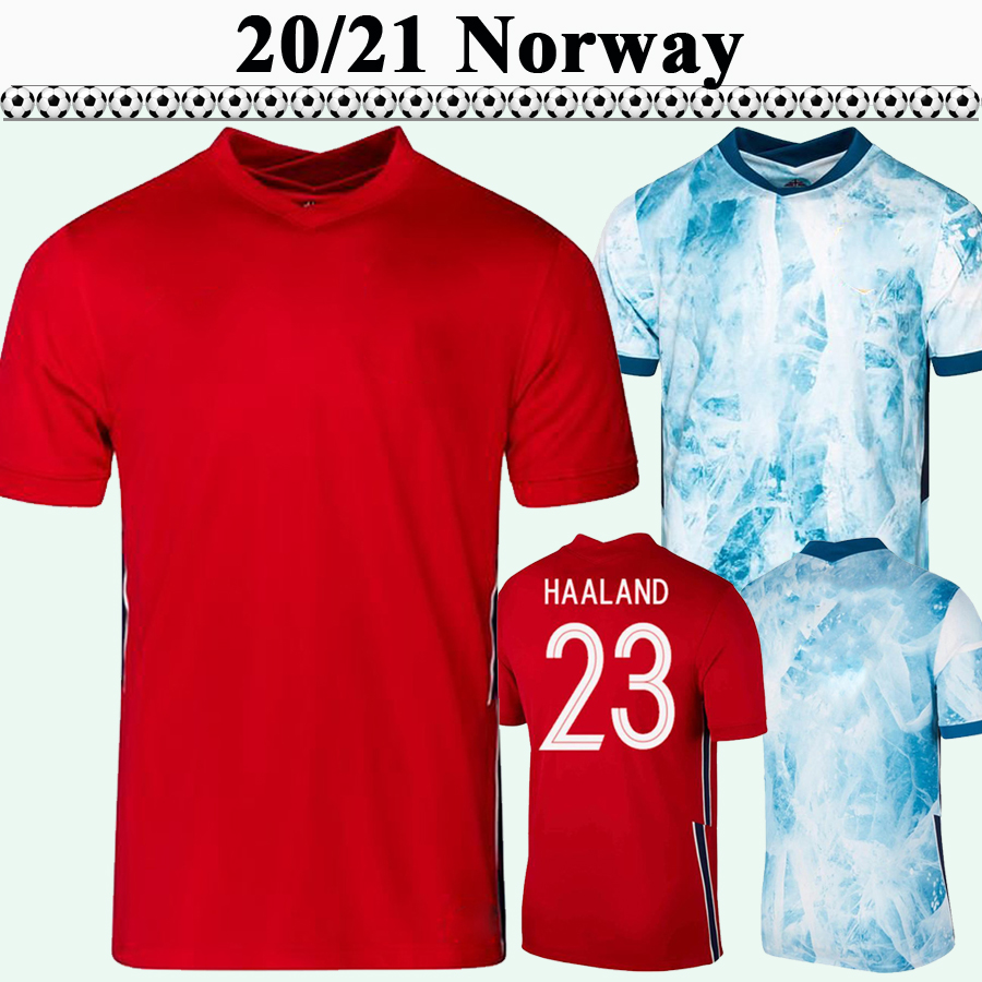 

2021 National Team Mens Soccer Jerseys HAALAND BERGE Home Red Away Blue White Football Shirt Adult Short Sleeve, Qm951 2021 away u..a nation. patch