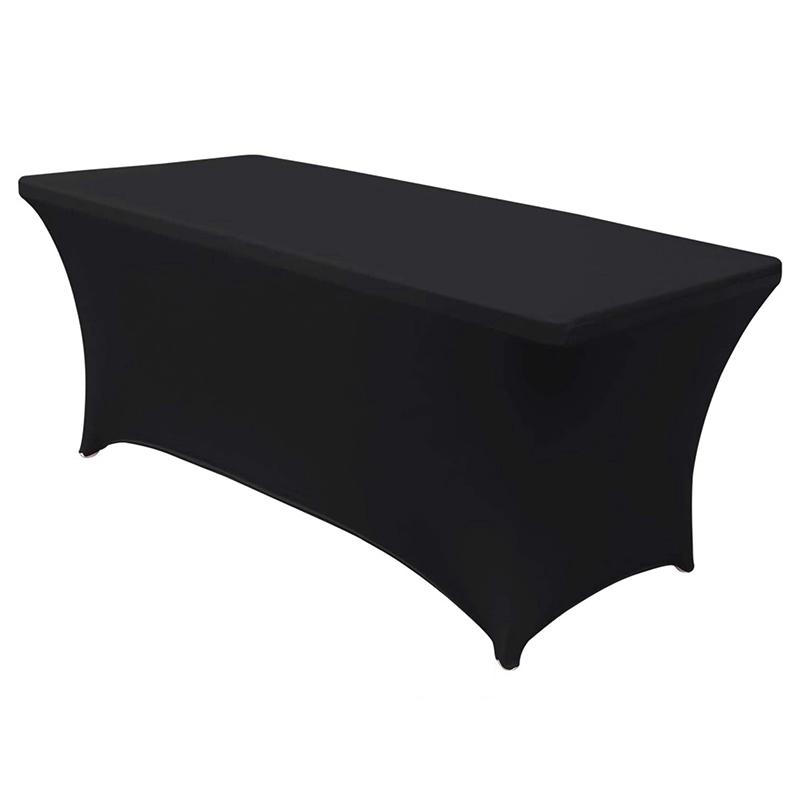 

Table Cloth Household Rectangular Tablecloth, Elastic Polyester Fiber Massage Black