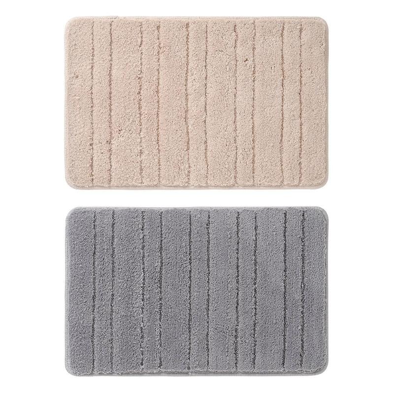 

Anti-Slip Microfiber Floor Mat Bathroom Door Entrance Water Absorb Carpet, Brown