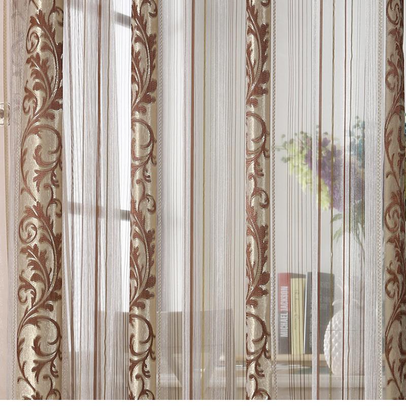 

luxury flower curtains for living room bedroom kitchen window treatments tulle sheer curtains ready made room, God voile curtain