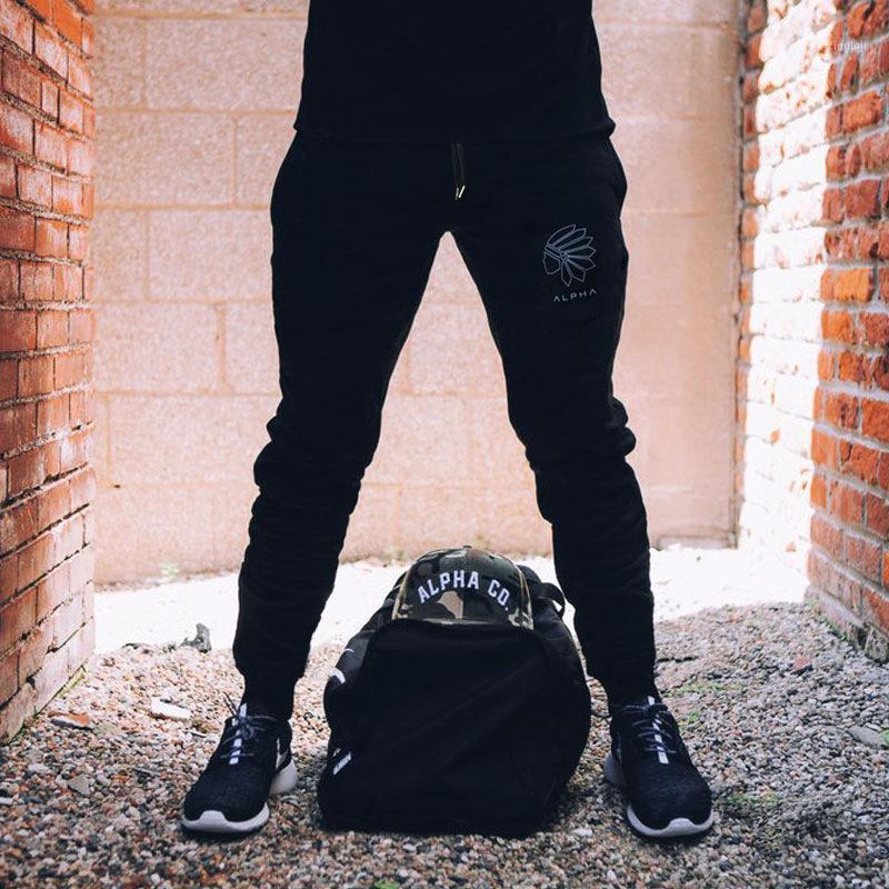 

Spring and Autumn Men Sport Fitness Leisure Small Foot Health Pants Sport Large Size Body-slimming Stretch Bodybuilding Pants1, Black