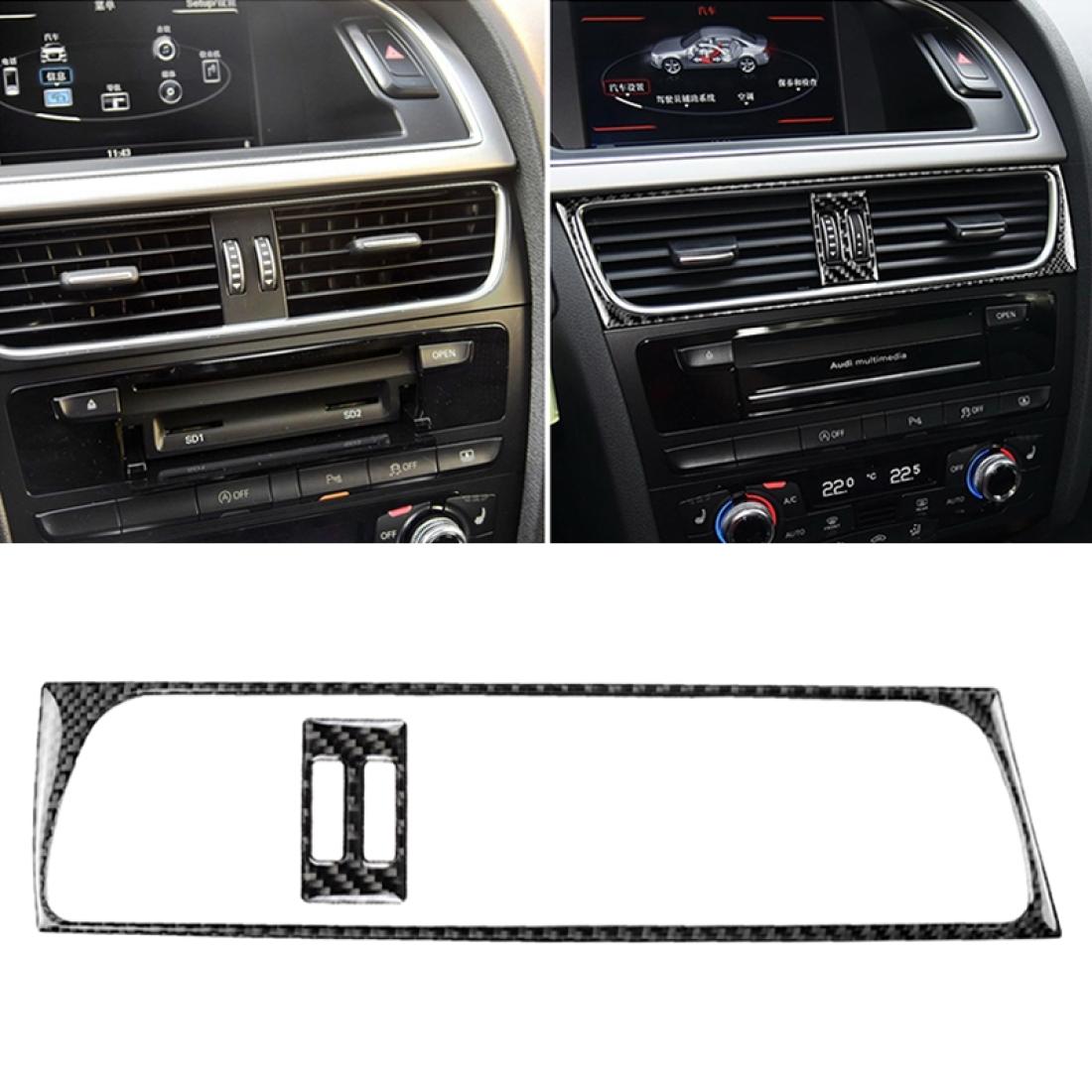

2 in 1 Car Carbon Fiber Air Conditioning Air Outlet Frame Decorative Sticker for Audi A4 B8 2009-2016 A5 2008-2017 Q5 2009-20178203 Left