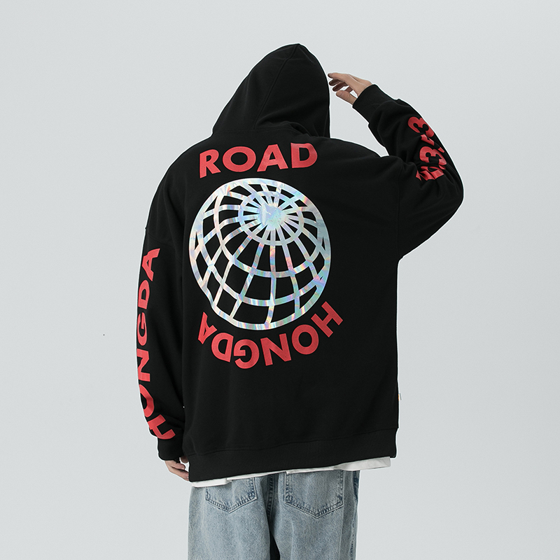 

New Japan Style Casual O-neck 2021 Spring Autumn Hoodie Sweatshirt Men's Black Grey Hip Hop High Streetwear Clothes Px8y, Hw3181 2