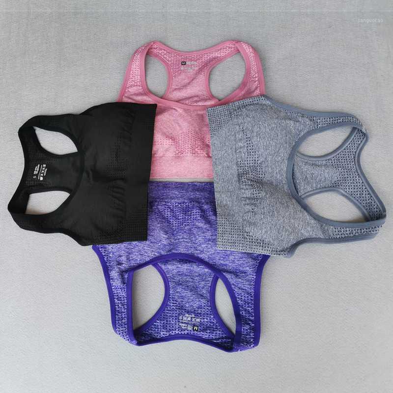 

Vital Seamless Sports Bra Women Fitness Cropped Top Padded Push Up Yoga Bra Gym Brassiere Femme Workout Racerback Active Wear1, Black