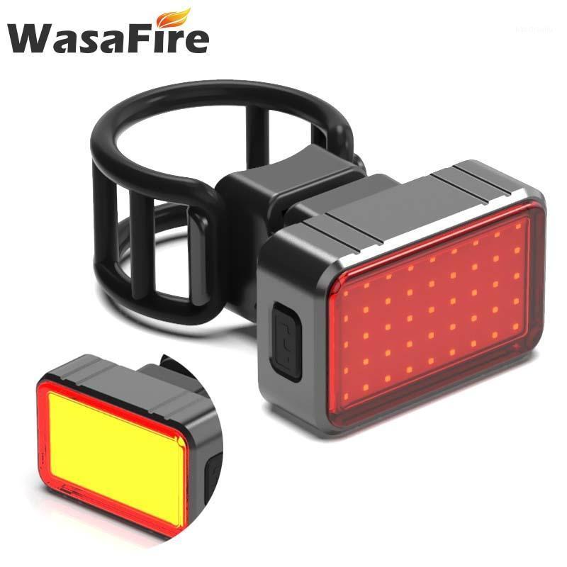 

WasaFire USB Rechargeable Bike Rear Light 4 Modes Cycling Riding Warning Lamp COB LED Gravity Sensing Smart Brake Taillight1