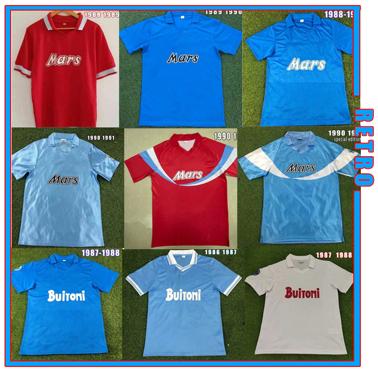 

Napoli 1986 87 88 89 91 92 napoli Retro MARADONA soccer jersey Maradona 87 88 91 92 ZIELINSKI HAMSIK INSIGNE Naples vintage football shirt, 1990 1991 retro