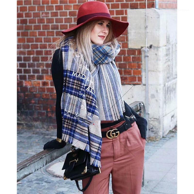 

Cashmere Shawl in Autumn and Winter 2020 Winter Fashion Colored Chequered Scarf Warms Necks and Thicker Shawls1