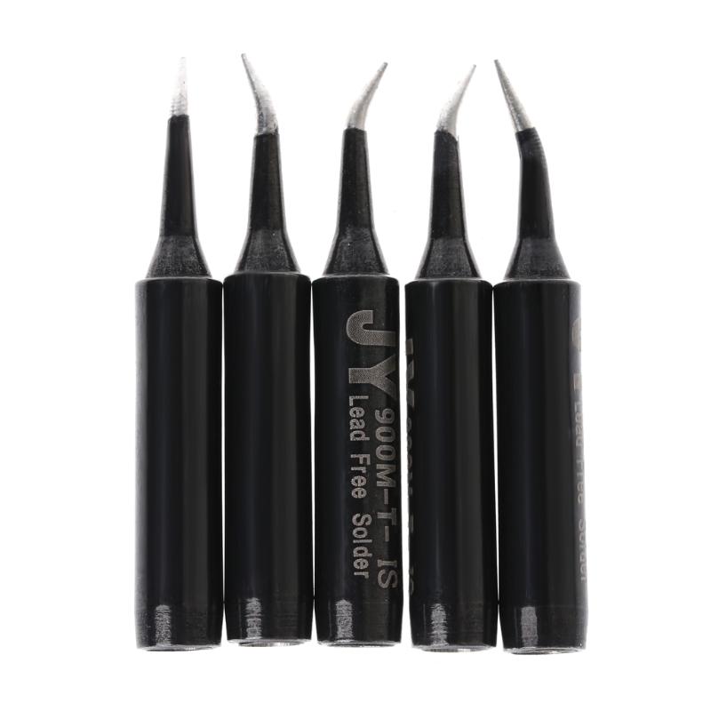 

5 Pcs Solder Soldering Iron Tip 900M-T-SI Lead Free For Hakko Saike 936 852d+ 909D