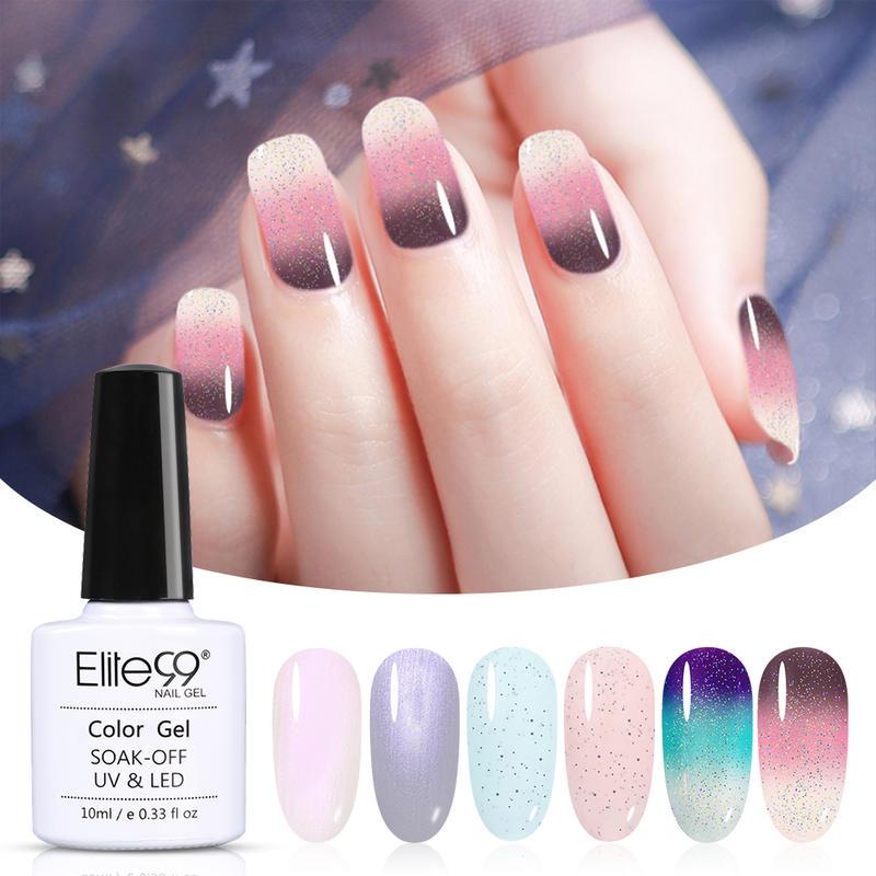 

Elite99 6 Pieces/lot Temperature Changing Color Gel Nail Polish Set All For Manicure Soak Off UV Nails Gel Varnish For Nail Art, Set001