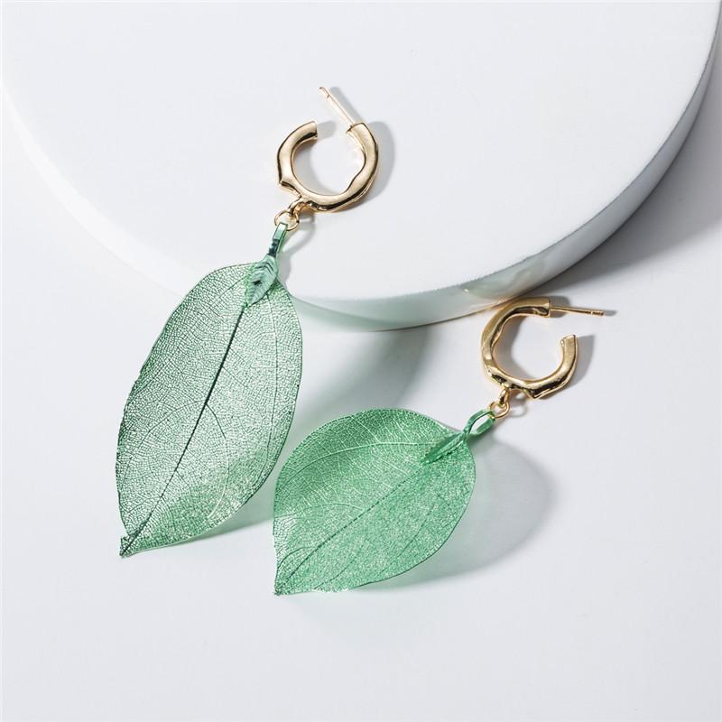 

Dangle & Chandelier 2021 Personality Exaggerated Leaf Earrings Women's Style Bohemian Plant Stud Drop Fashion Jewelry Brincos1