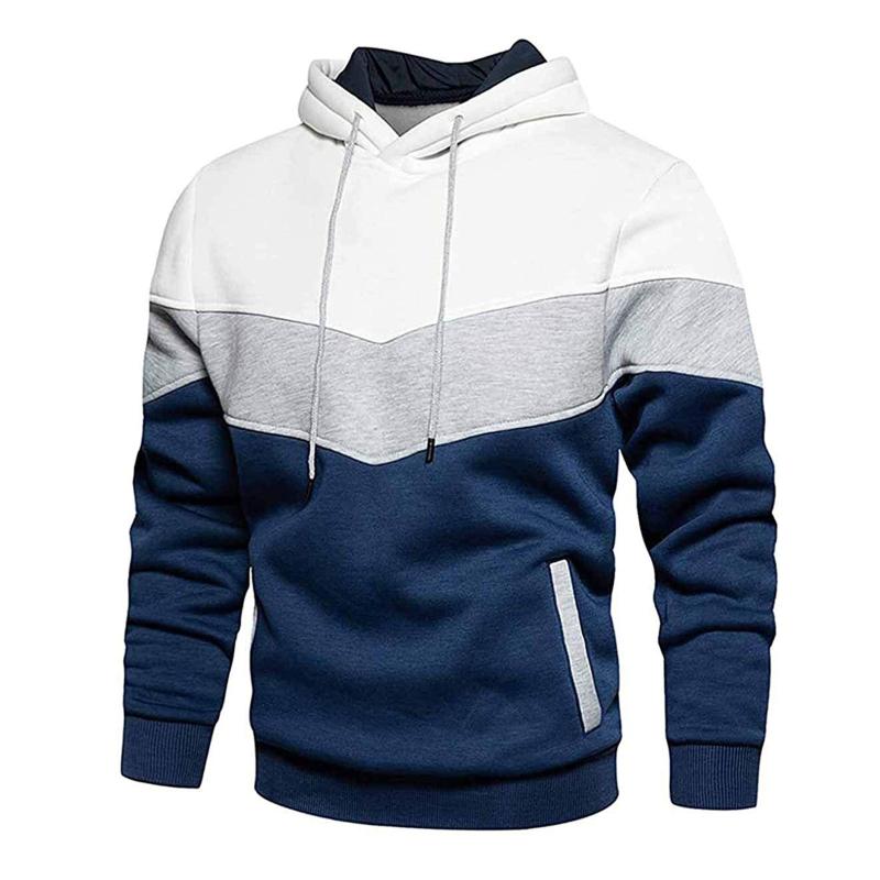 

Women' Autumn Winter Hoodie Sweatshirt Pullover Patchwork Casual Ladies Long Sleeved Hooded Tops Comfortable Sportswear 2021, As shown