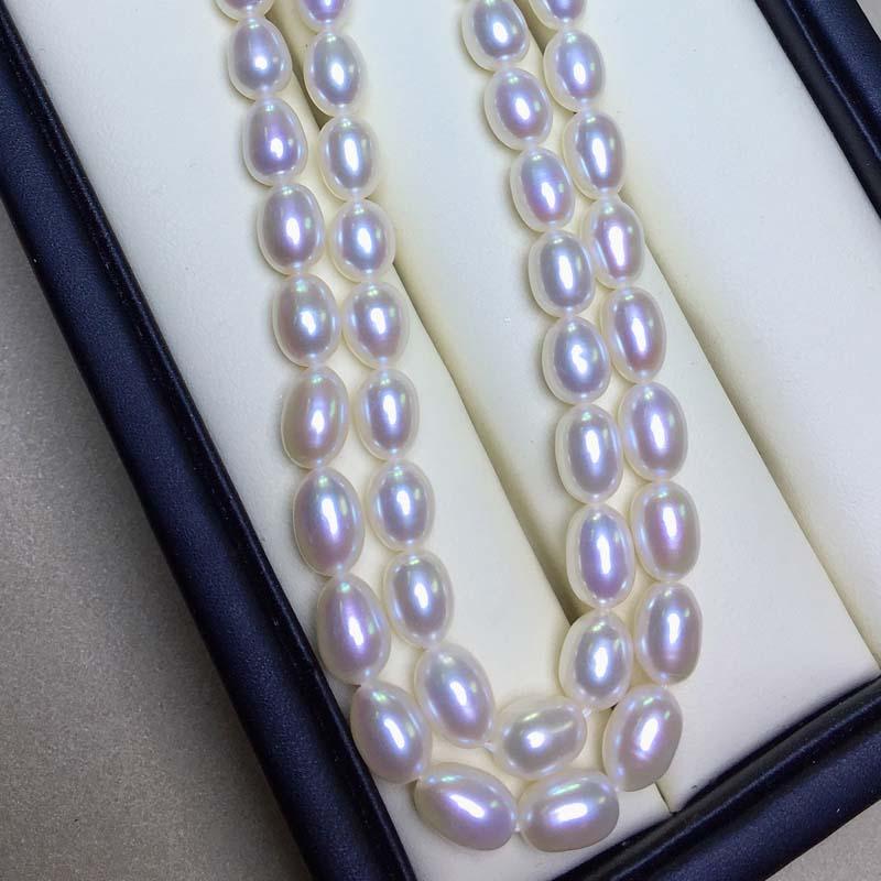 

Freshwater Pearl necklace Rice shape with Size 5.5-6mm loose pearl strands