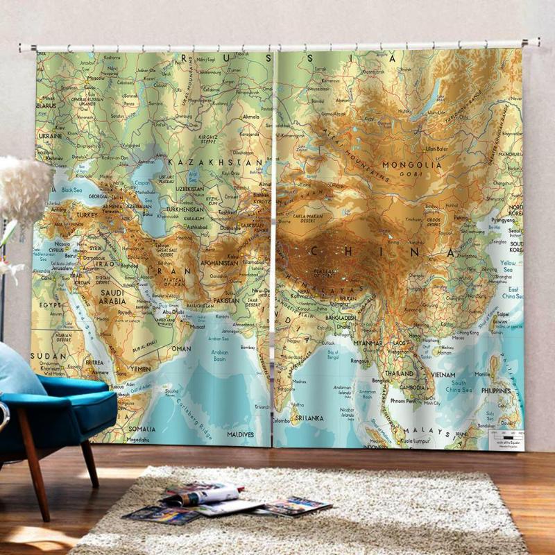 

Custom any size Curtains 3D Digital print for living room bedroom Blackout Window Drapes Home Decor Sets decoration, As pic