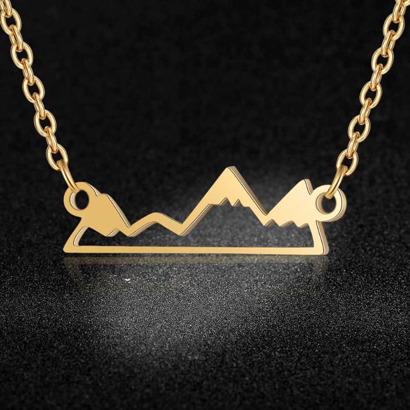 

100% Stainless Steel Mountain Necklace for Women Fashion Charm Necklaces Special Gift Wholesale High Polish