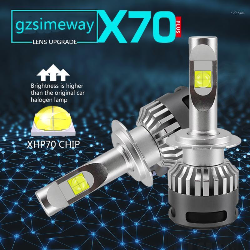 

H4 LED H11 H7 D2S D2H HIR2 9005 3 headlight bulbs for car XHP70 Chip 12000LM 6000K auto headLamp led H1 H8 9006 4 fog lights1
