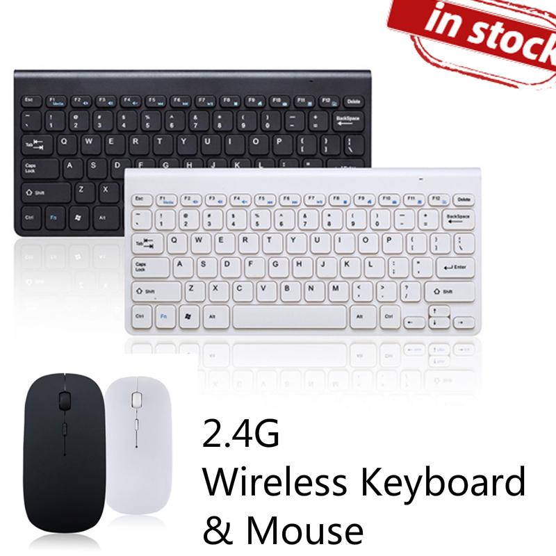 

2.4G Wireless Silent Keyboard And Mouse Mini Multimedia Keyboard Mouse Combo Set For Windows Andriod Tv Box Desktop PC Notebook
