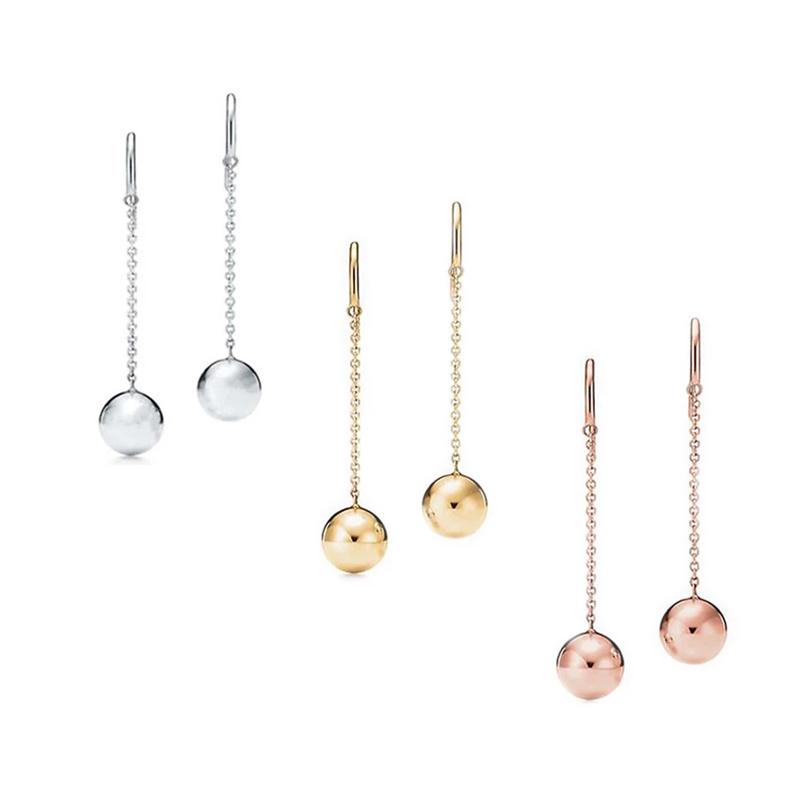 

Popular in Japan and South Korea to give women earrings wholesale tassel pendant round stainless steel luxury jewelry gift