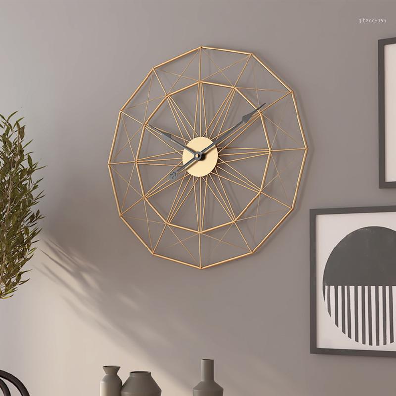 

1PC 50cm Retro Nordic Type Iron Art Large Silent Hanging Wall Clock Mute Hanger Clocks Home Living Room Bedroom Decor New1
