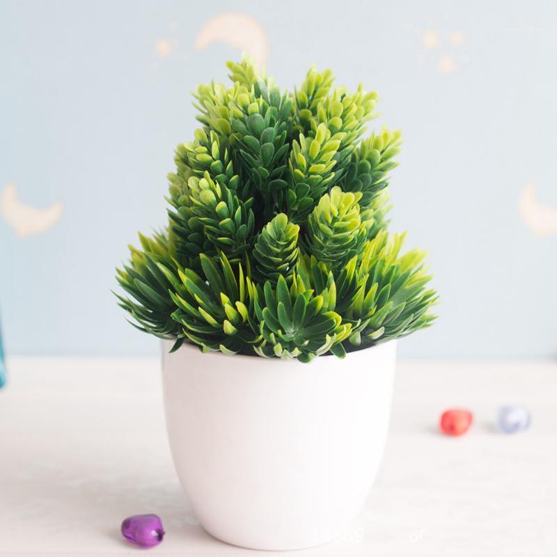 

Artificial Flowers Home Ornament Decorations Fake Hotel Potted Plant Pine Bonsai Office Simulation Party Decor Garden Desk1, Yellow