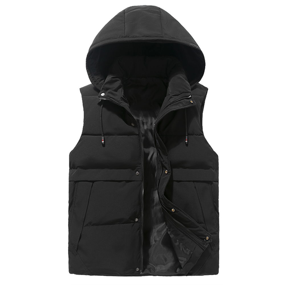 

2021 New Plus Large Size 5xl Winter Vest Hat Detachable Waistcoat Outwear Sleeveless Jackets Warm Parka Unloading Coat for Men Unisex Gxnf, Beige vest