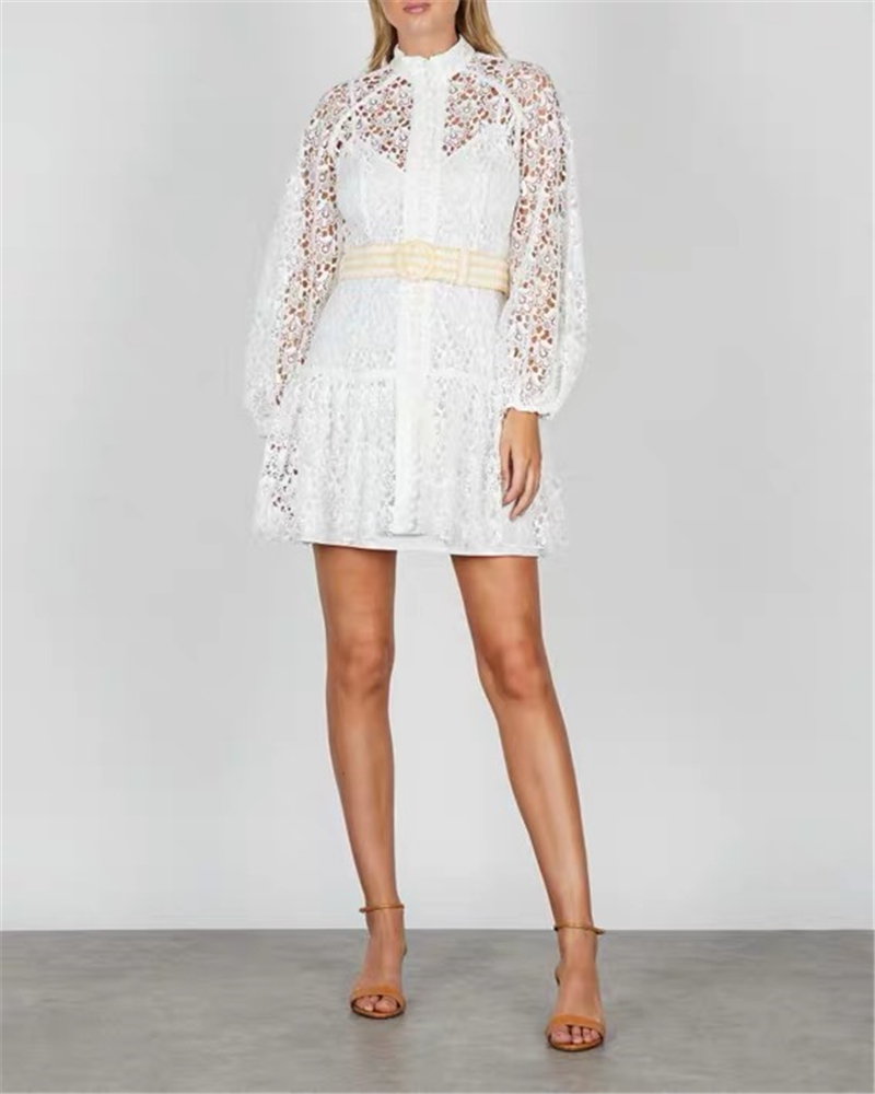 

Australian Zim water soluble lace cut out patchwork dress, 2011223